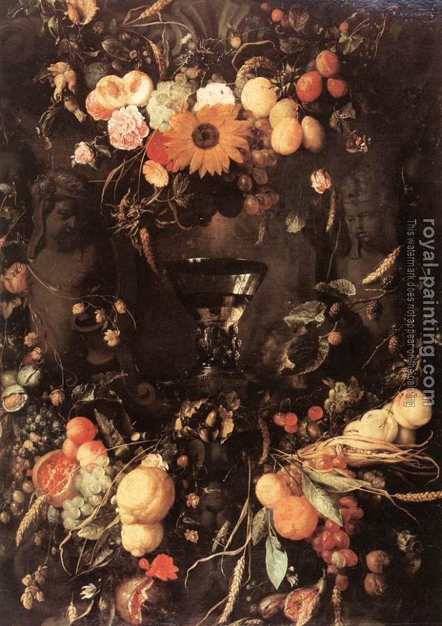 Jan Davidsz De Heem : Fruit and Flower Still-life